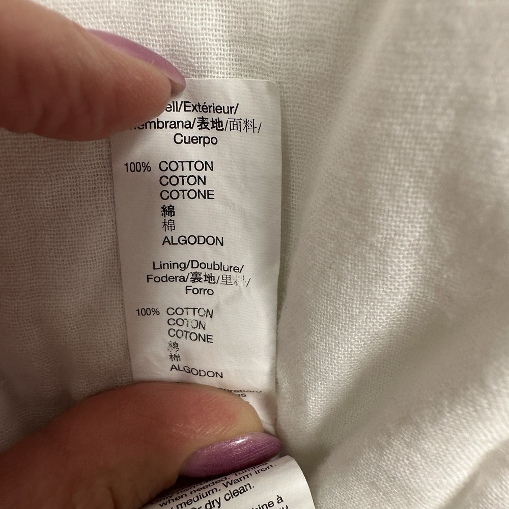GAP Women's Cotton Cover Up White Pink Embroidery Detail Summer Dress Sz S‎ - Picture 6 of 6